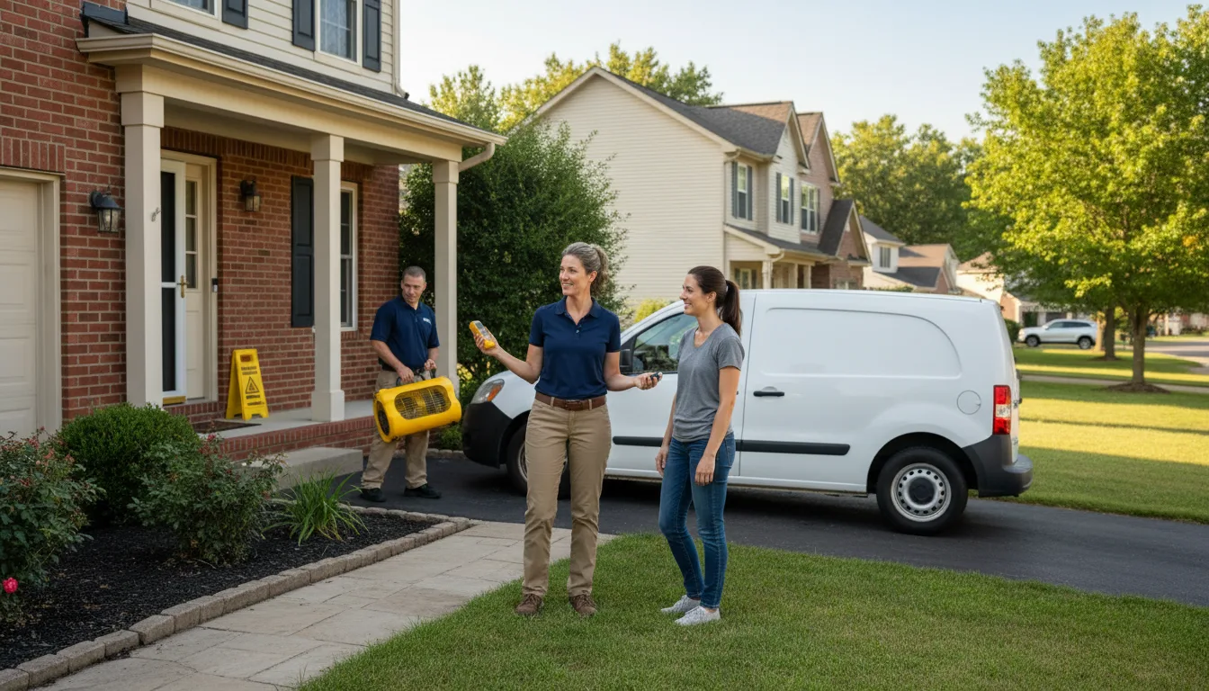 Residential water damage restoration in Badger, SD